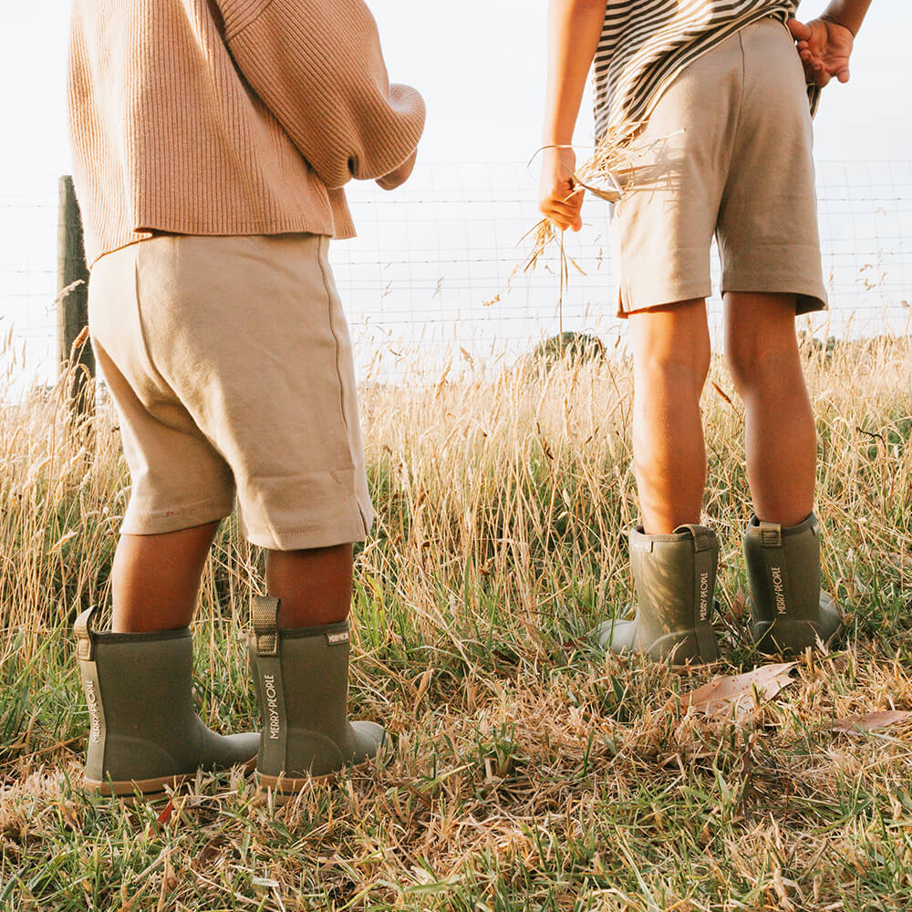 Andie Kids Gumboot // Khaki Green - Image 4