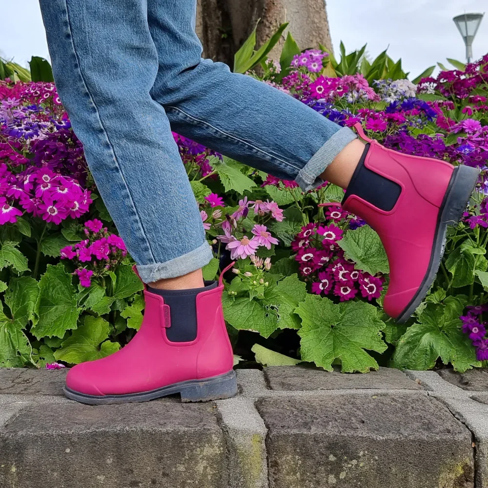Bobbi Ankle Boot // Magenta & Navy [Retired] - Image 4