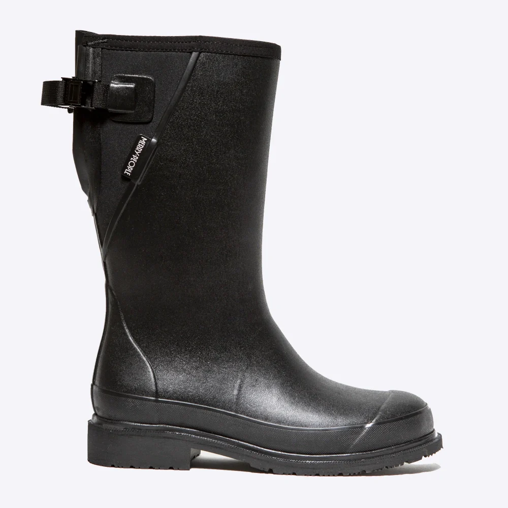 Darcy Mid Calf Gumboot  // Black & Black [Retired]