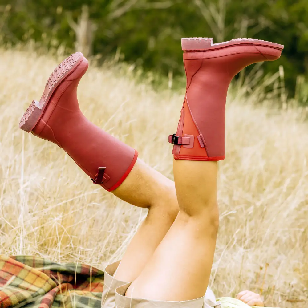 Darcy Mid Calf Gumboot  // Beetroot & Red [Retired] - Image 4