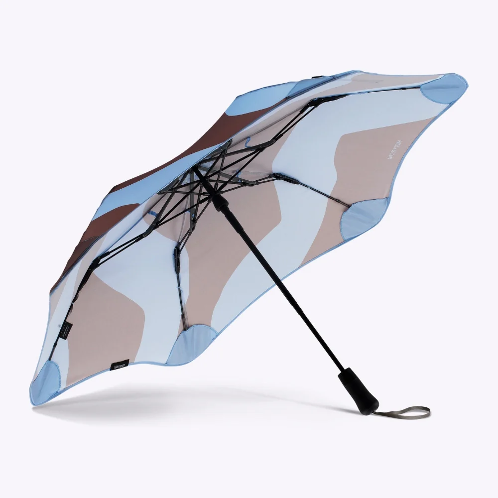 Merry People X Blunt Metro Umbrella // Chestnut & Ice Blue Wave [Retired] - Image 3