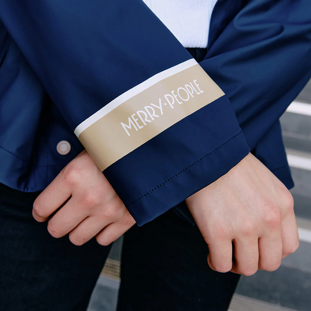 Merry People X Karen Walker Rain Jacket // French Navy & Tan [Retired] - Image 7