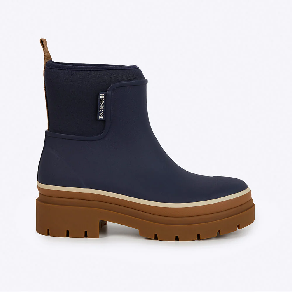 Merry People X Karen Walker Tully Boot // French Navy & Tan [Retired]