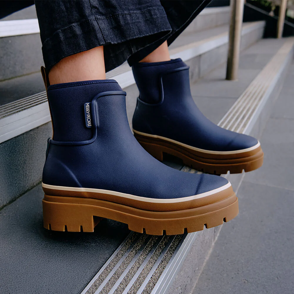Merry People X Karen Walker Tully Boot // French Navy & Tan [Retired] - Image 11