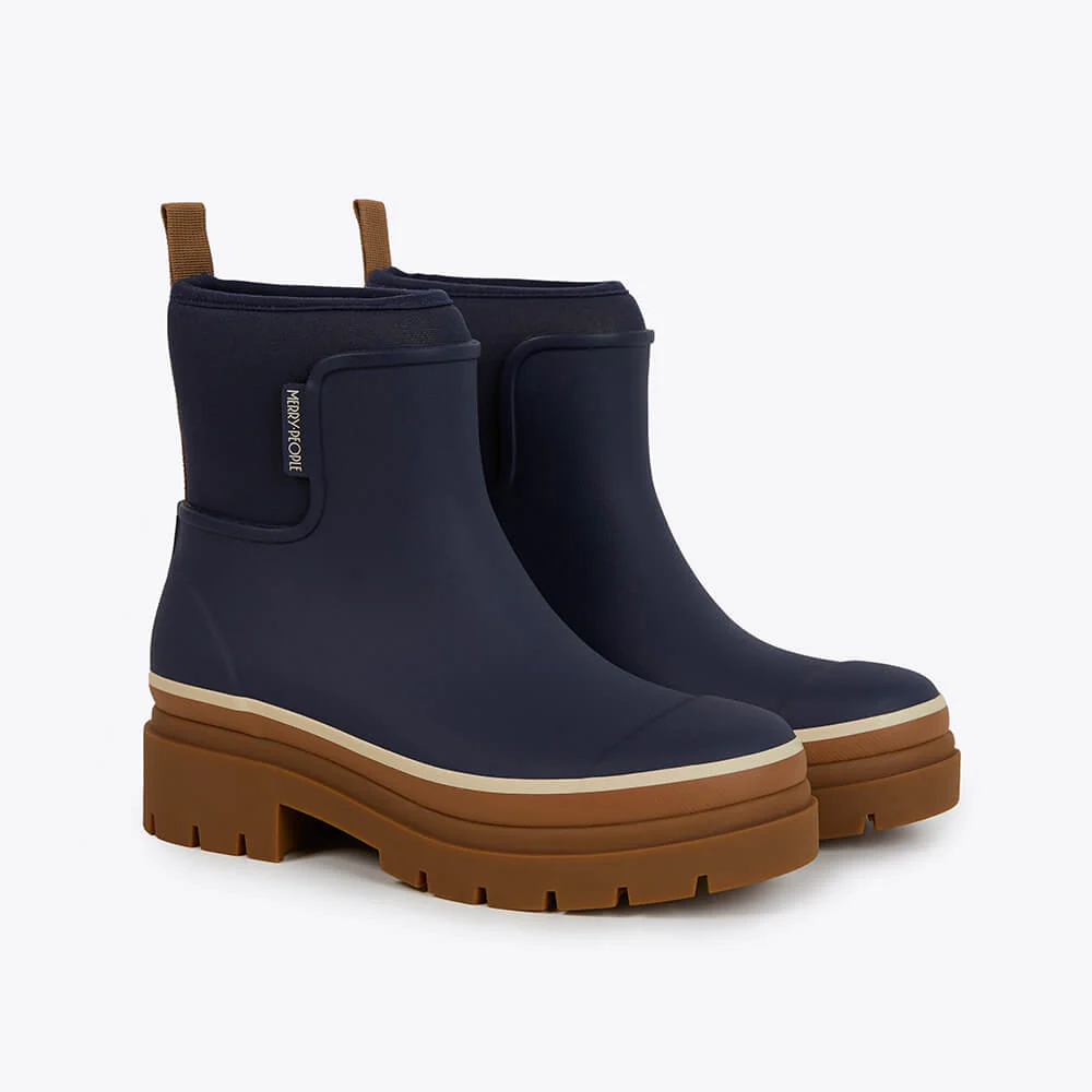Merry People X Karen Walker Tully Boot // French Navy & Tan [Retired] - Image 2