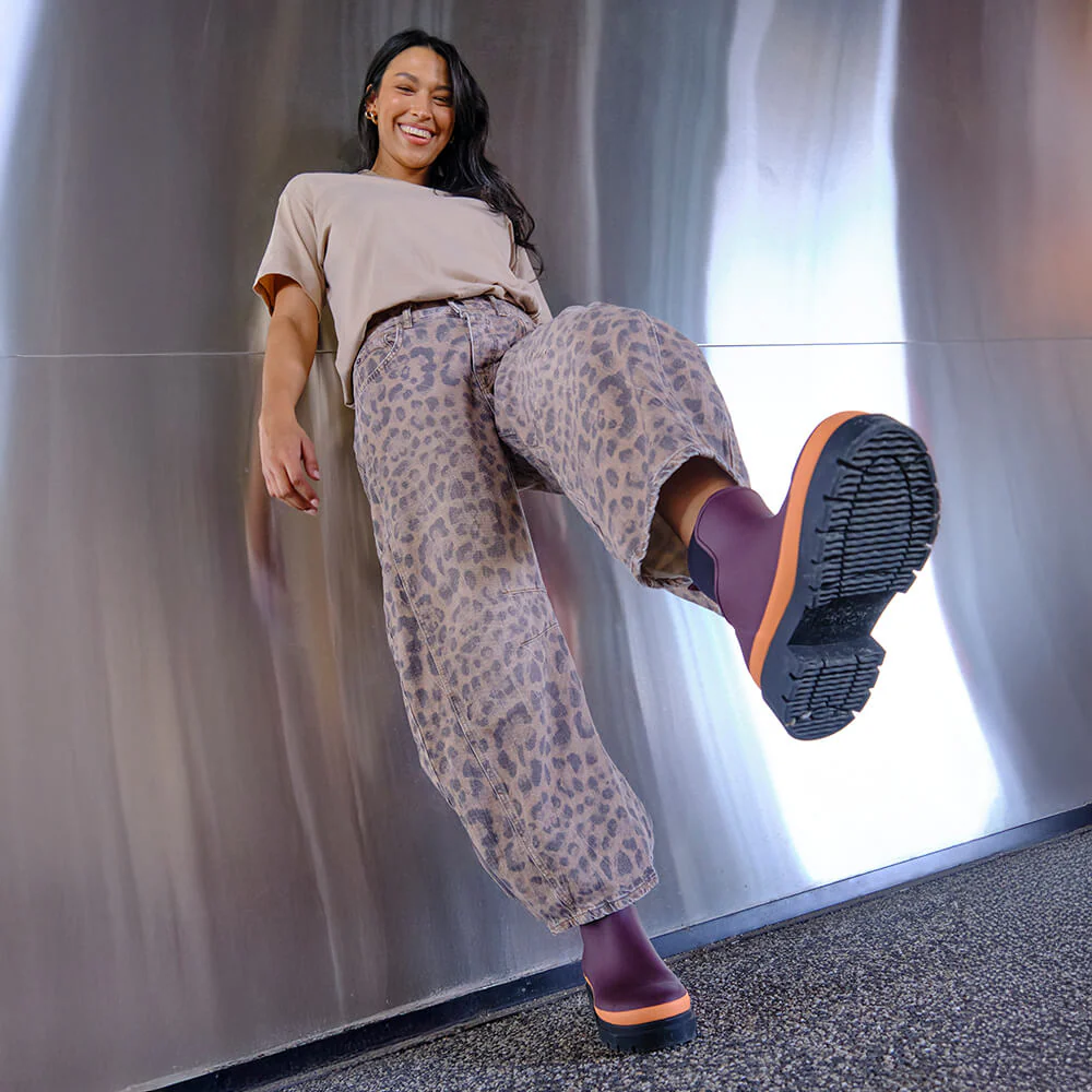 Tully Boot // Plum & Neon Orange [Retired] - Image 7