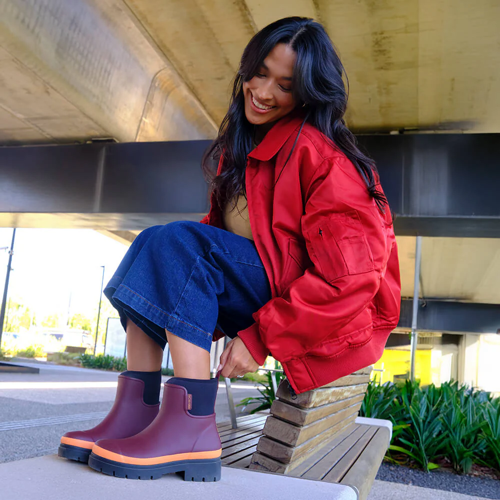 Tully Boot // Plum & Neon Orange [Retired] - Image 8