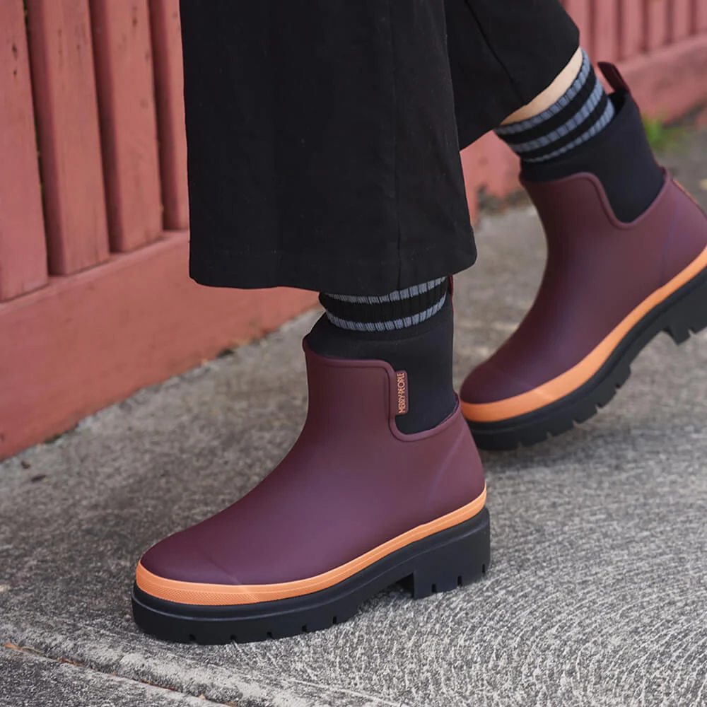 Tully Boot // Plum & Neon Orange [Retired] - Image 9